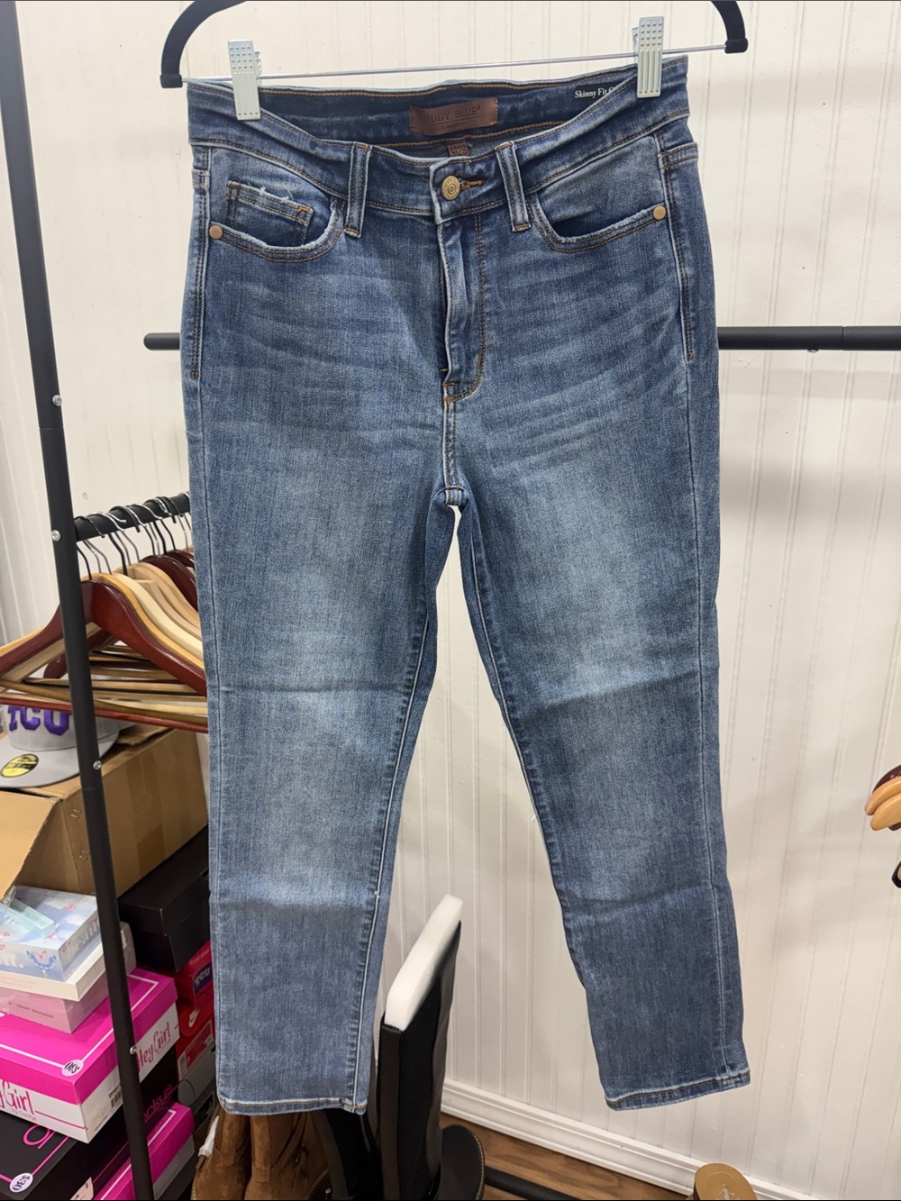 NWOT Judy Blue Light Blue Ankle Crop Slim Straight Jeans Sz 9/29